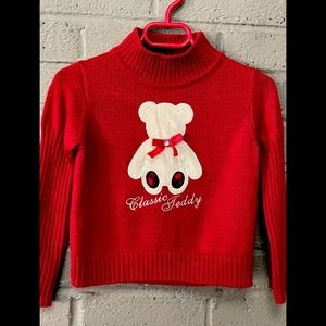 Red Teddy Sweater 4-5 T